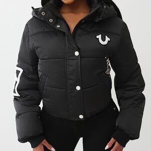 True Religion Black Puffer Jacket